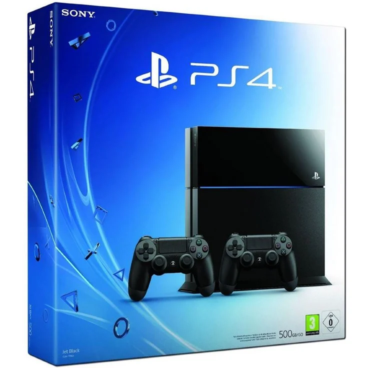 Sony PlayStation 4 500GB schwarz + 2. Controller – Bild 1
