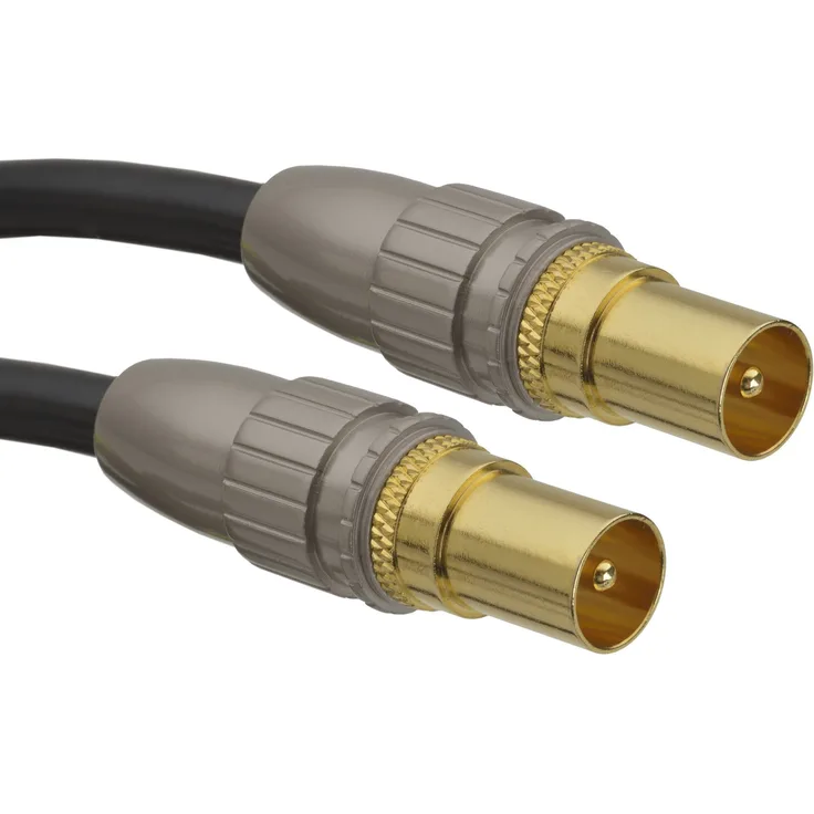 aricona HDTV Antennenkabel – Audio Koaxialkabel mit Adapter für Receiver und Fernseher / 1 Meter