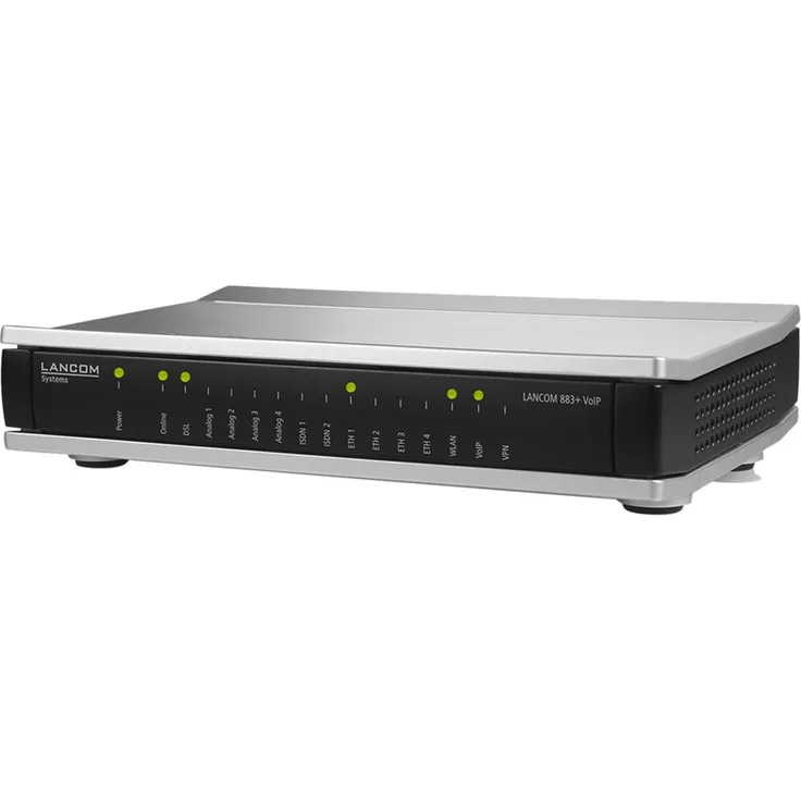LANCOM 883+ VoIP - Wireless Router - DSL-Modem - 4-Port-Switch - ISDN, GigE - 802.11a/b/g/n - Dual-Band - VoIP-Telefonadapter