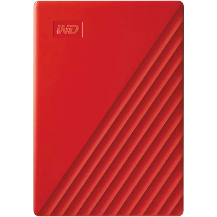 WD My Passport WDBPKJ0040BRD - Festplatte - verschlüsselt - 4 TB - extern (tragbar) - USB 3.2 Gen 1 - 256-Bit-AES - Rot (WDBPKJ0040BRD-WESN) – Bild 3