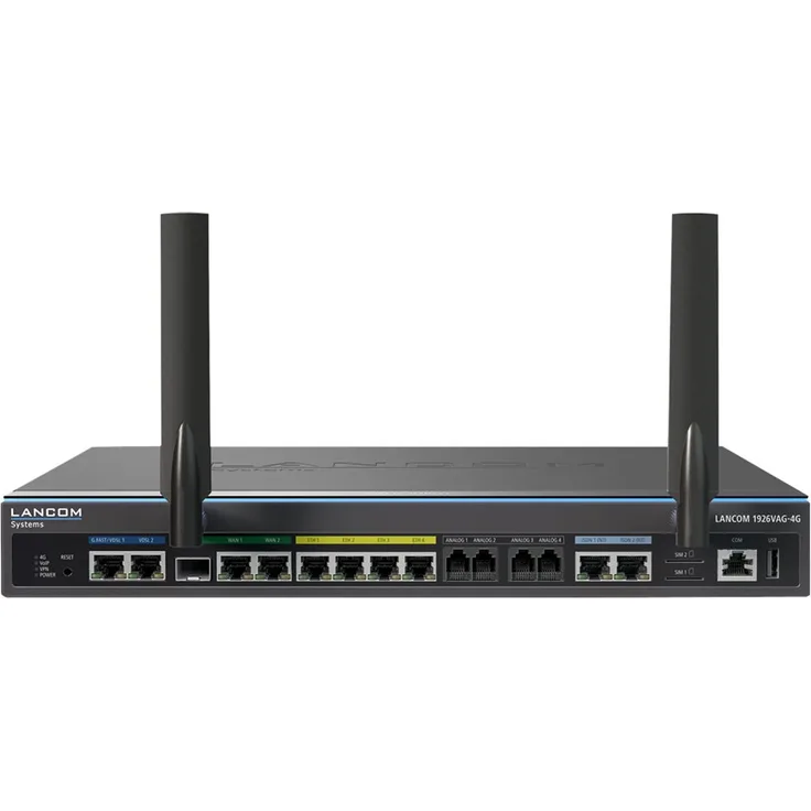 LANCOM 1926VAG-4G - Router - ISDN/WWAN/DSL - 4-Port-Switch - GigE, PPP - WAN-Ports: 2 - VoIP-Telefonadapter