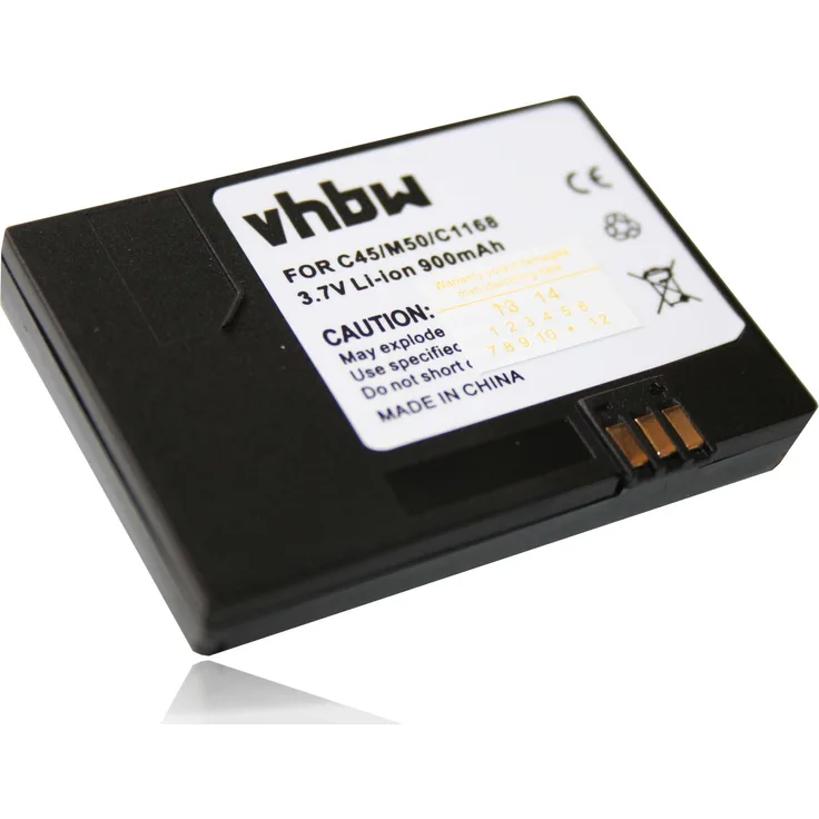 vhbw Li-Ion Akku 900mAh (3.7V) für Handy, Smartphone, Telefon Siemens wie V30145-K1310-X213, V30145-K1310-X288-1.