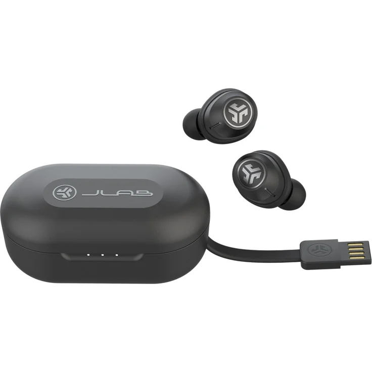 JLAB Air ANC In-Ear Kopfhörer mit Bluetooth, Noise Cancelling, Mikrofon, spritzwassergeschützt, schwarz – Bild 3