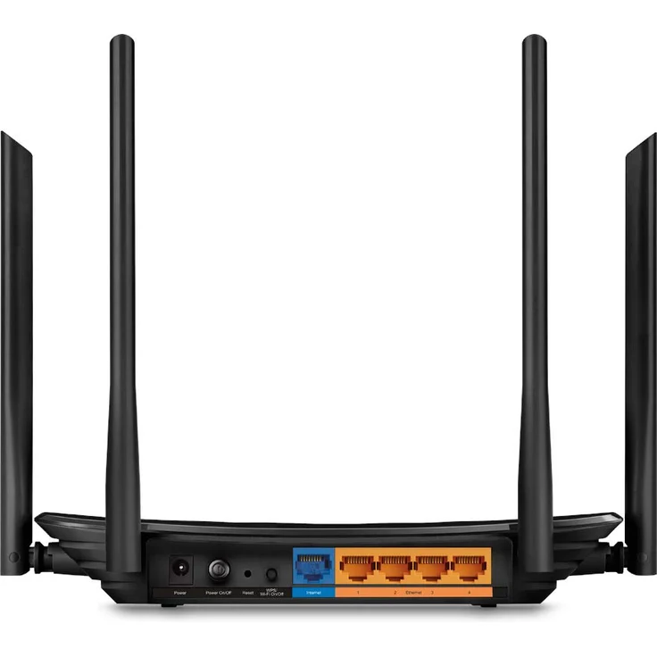 TP-Link Archer C6 Dualband Gigabit WLAN-Router (867Mbit-s 5GHz + 300Mbit-s 2,4GHz, 4 Gigabit LAN-Port, Mu-MIMO, IPTV, VPN, 4 externe Antennen) schwarz – Bild 2