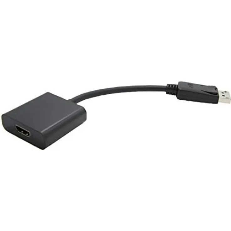 VALUE Adapter DisplayPort auf HDMI mit Kabel | DP-Stecker und HDMI-Buchse | schwarz |0,15 m