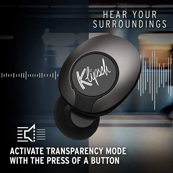 Klipsch T5 II Gun Metal True Wireless In-Ear-Kopfhörer, schwarz – Bild 4