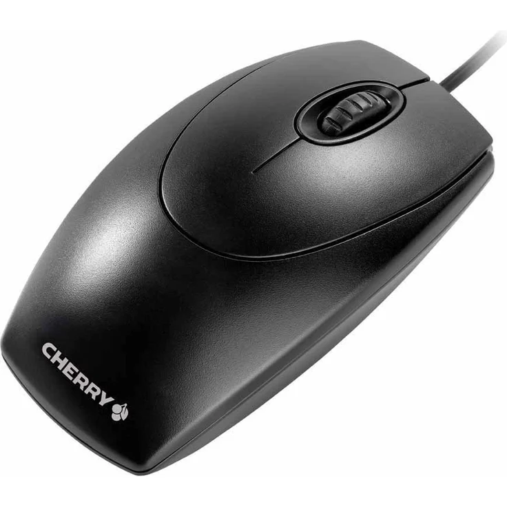 CHERRY WheelMouse Optical - Kabelgebundene USB Maus - Symmetrisches Design - PS-2 Adapter - Langlebig - Schwarz – Bild 1