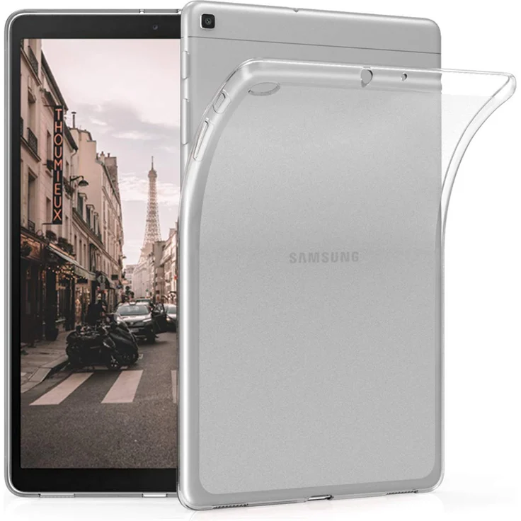 kwmobile Hülle kompatibel mit Samsung Galaxy Tab A 10.1 (2019) - Silikon Tablet Cover Case Schutzhülle Matt Transparent