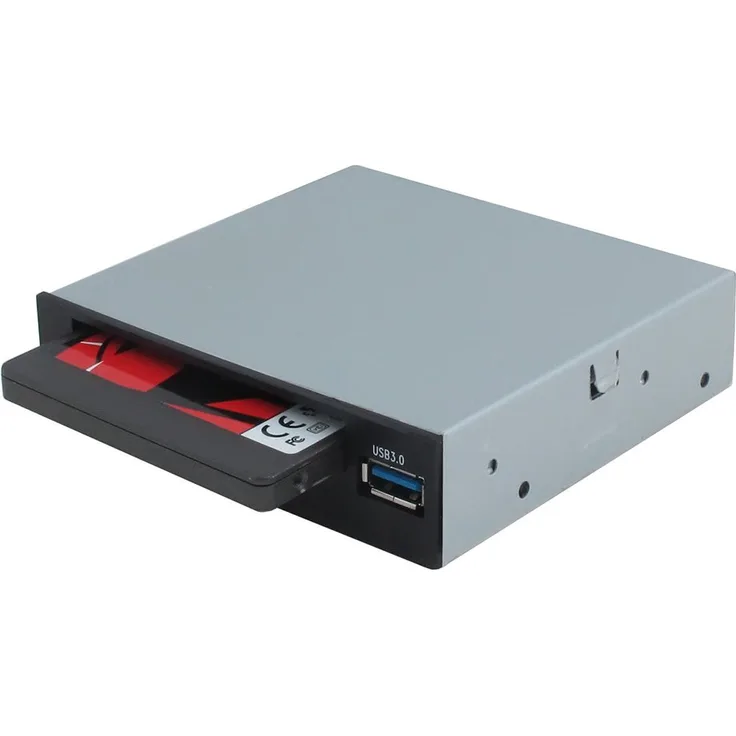 Einbaurahmen 6,3cm(2,5'')SSD-HDD-> 8,9cm(3,5'') BAY+USB3Port