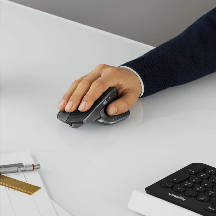 Logitech MX Master 2S Kabellose Maus, Bluetooth und 2.4GHz Verbindung via Unifying USB-Empfänger, 4000 DPI Sensor, Wiederaufladbarer Akku, Multi-Device, 7 Tasten, PC-Mac-iPadOS - graphit-schwarz – Bild 5