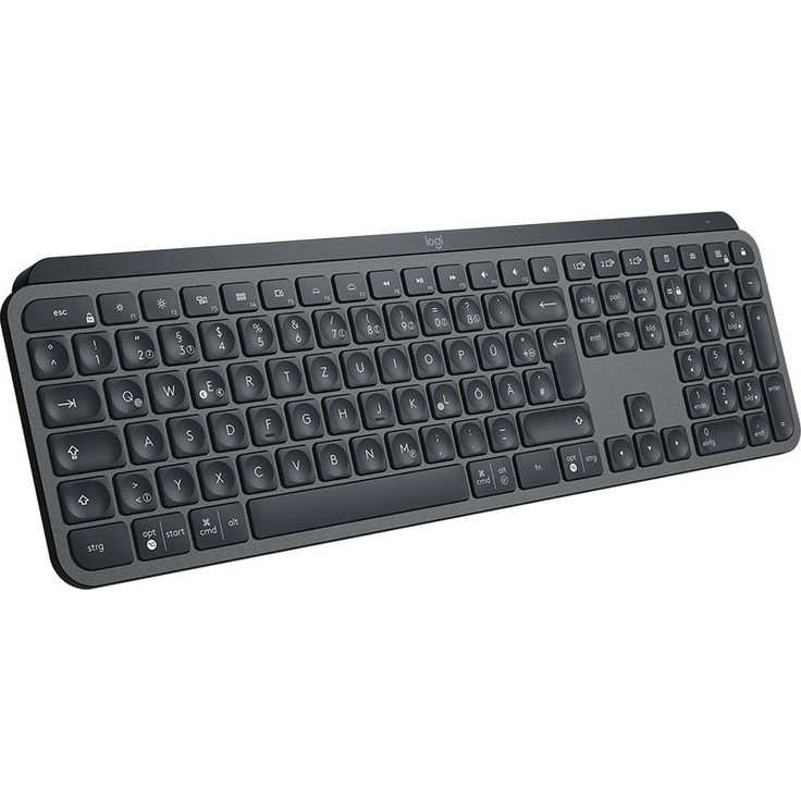 Logitech MX Keys Advanced Wireless Illuminated Keyboard - Tastatur - hinterleuchtet - Bluetooth, 2.4 GHz - QWERTZ - Deutsch - Graphite (920-009403)