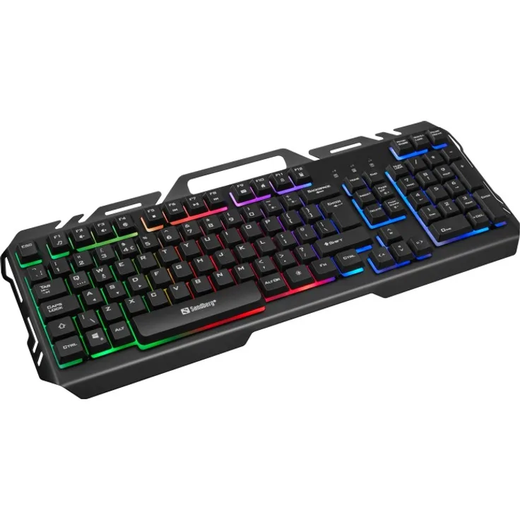 SANDBERG 640-25 - Standard - USB - Membran-Schlüsselschalter - Belgisch - AZERTY - RGB-LED - Schwarz ( 640-25 )
