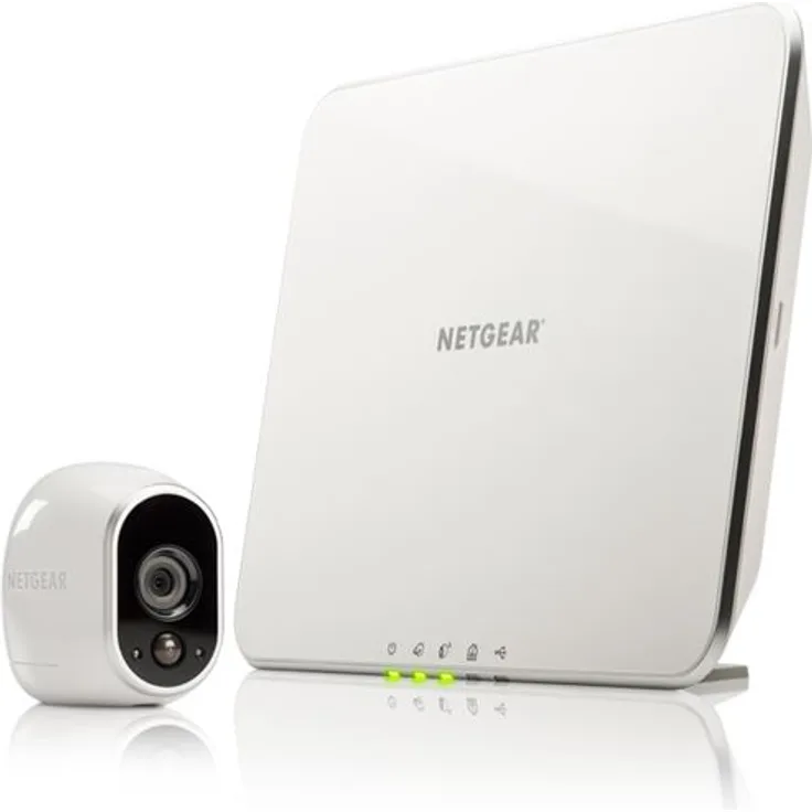 Arlo HD Überwachungskamera & Alarmanlage, 1er Set, Smart Home, kabellos, Innen-Außen, Nachtsicht, WLAN, wetterfest, Bewegungsmelder, (VMS3130) - Weiß