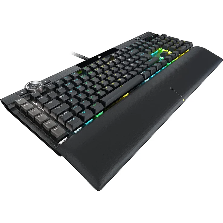 CORSAIR Gaming K100 RGB - Tastatur - Hintergrundbeleuchtung - USB - Deutsch QWERTZ - CORSAIR OPX RGB - Aluminium schwarz eloxiert (gebürstet) (CH-912A01A-DE) – Bild 3