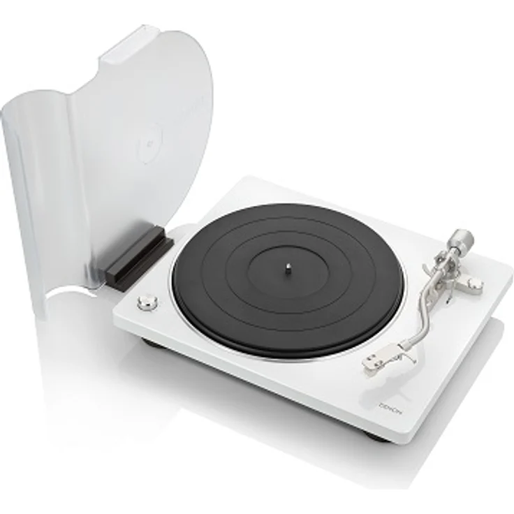 Denon DP400BKEM Plattenspieler (Riemenantrieb, Tonarmlift, eingebauter Vorverstärker, S-Tonarm) Weiß – Bild 3