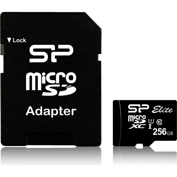 Silicon Power SP256GBSTXBU1 V10SP 256 GB Micro SDXC Speicherkarte mit SD Adapter