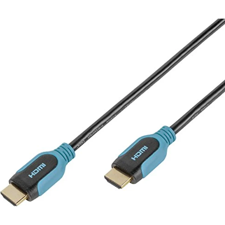 Vivanco PRO 14HDHD 25PB High Speed HDMI Kabel mit Ethernet (Audio Rückkanal ARC 2,5m) blau-schwarz