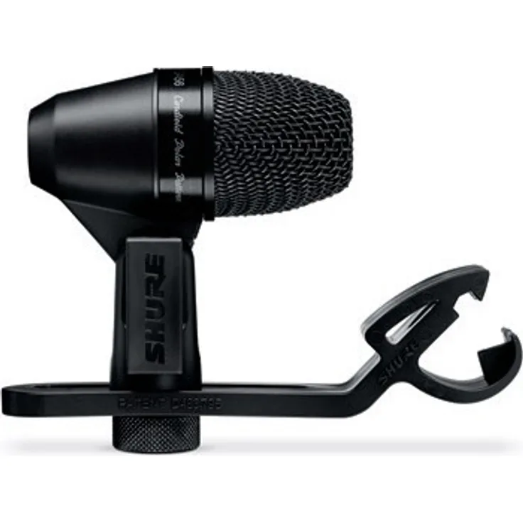 Shure Dynamisches Snare-Tom-Mikrofon Shure PGA56 mit schwenkbarer Halterung und Nierencharakteristik, inkl. Klemmhalterung und XLR-Kabel