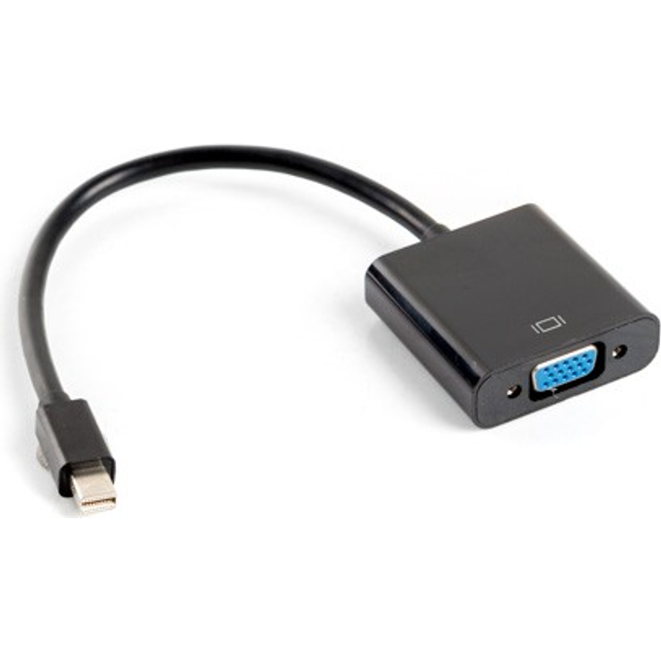 lanberg AD-0006-BK Mini Displayport 1.2 (Mini Dp) Stecker auf Vga (15Pol) Buchse Adapter mit Kabel schwarz