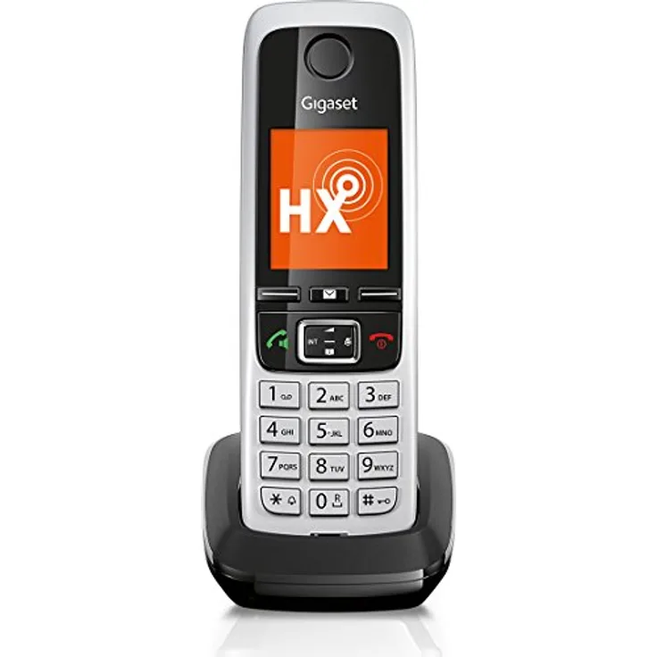 Gigaset C430HX Universal-Mobilteil - Schnurloses IP-Telefon (zum Anschluss an Router oder Basisstationen - klassisches Mobilteil mit Farbdisplay und HD-Voice) schwarz-silber
