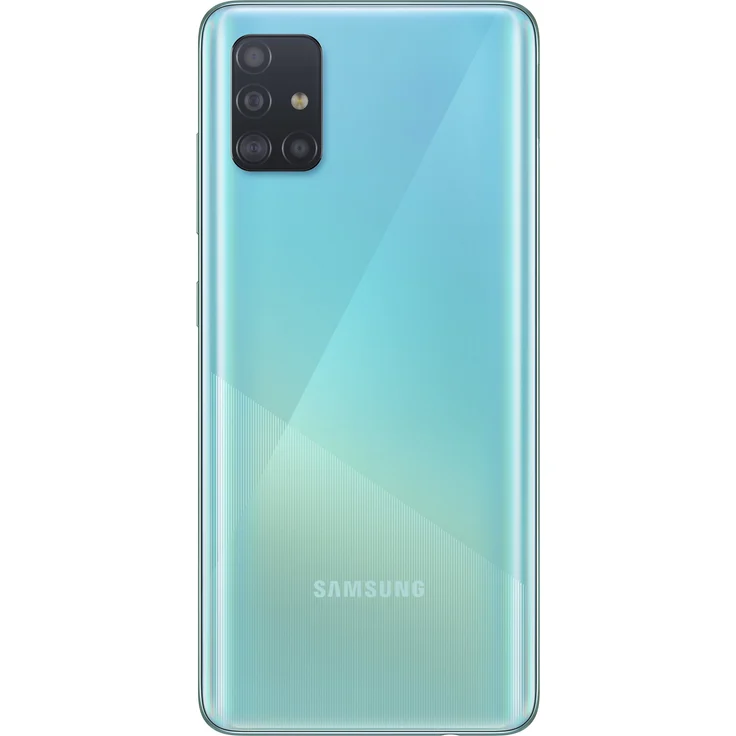 Samsung Galaxy A51 Smartphone 16,51cm (6,5 Zoll) Super AMOLED-Display, 128GB interner Speicher, 4GB RAM, Nano-SIM, Android, Prism Crush Blue – Bild 2