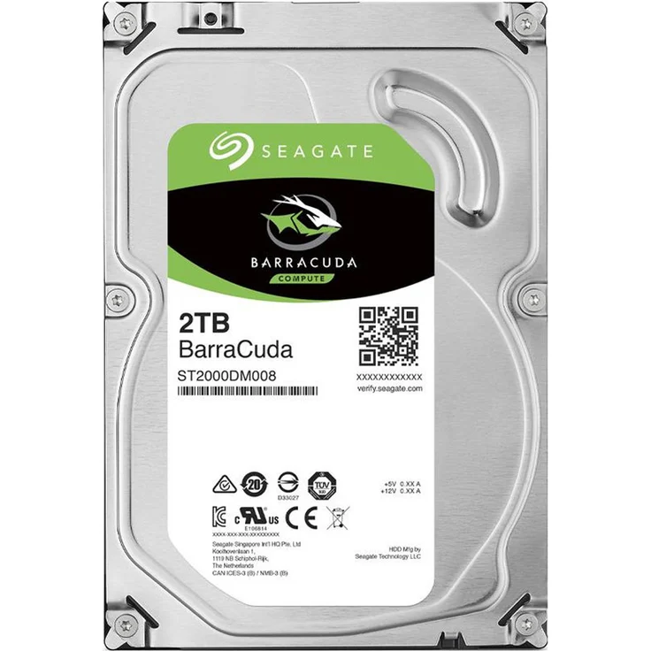 Seagate BarraCuda 2 TB HDD, interne Festplatte (8,9 cm (3,5 Zoll), 7200 U-Min, 256 MB Cache, SATA 6 Gb-s, silber) Modellnr.: ST2000DMZ08, FFP – Bild 2