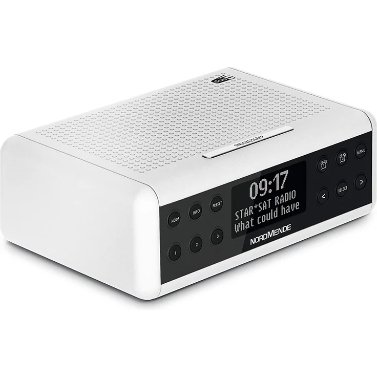 Nordmende Transita 115 Radiowecker mit Wecker, OLED-Display, weiß – Bild 4