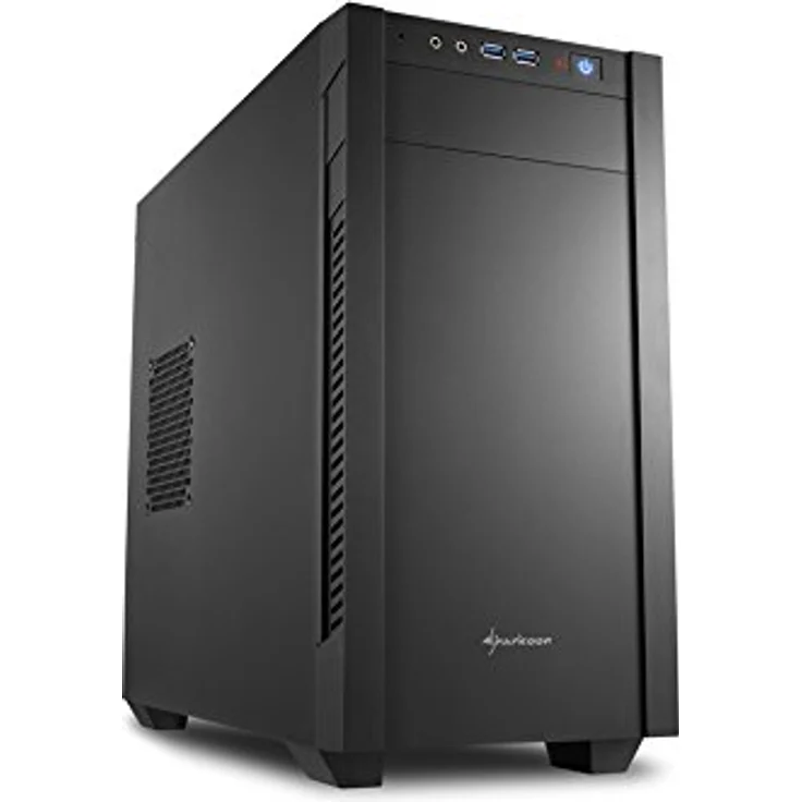 Sharkoon S1000 micro ATX Gehäuse, schwarz – Bild 1