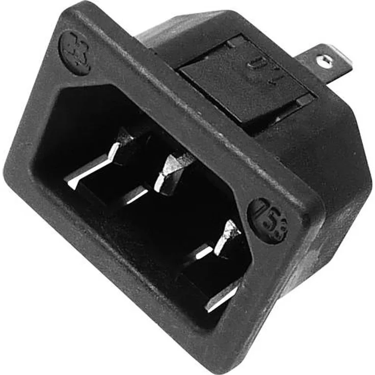 Kaiser 753-sw Kaltgeräte-Steckverbinder 753 Serie (Netzsteckverbinder) 753 Stecker, Einbau vertikal Gesamtpolzahl: 2 + PE 10A