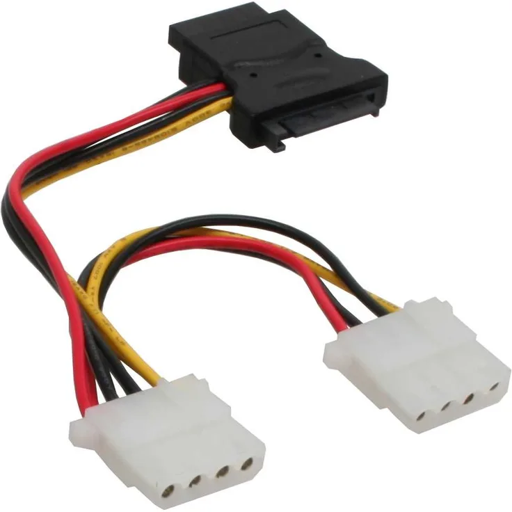 InLine SATA Stromadapterkabel, SATA Buchse an 3x 13,34cm (5,25'') St, 15cm (29679)