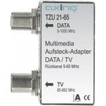Axing TZU 21-65 Multimedia-Aufsteckadapter Verteiler für Kabelmodem und TV - Preisvergleich