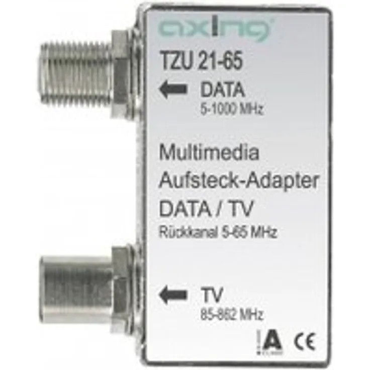Axing TZU 21-65 Multimedia-Aufsteckadapter Verteiler für Kabelmodem und TV - Preisvergleich