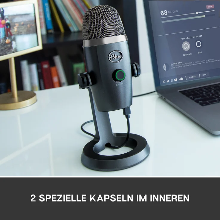 Blue Microphones Yeti Nano USB Mic, Nano Grey, Mikrofon, grau – Bild 8