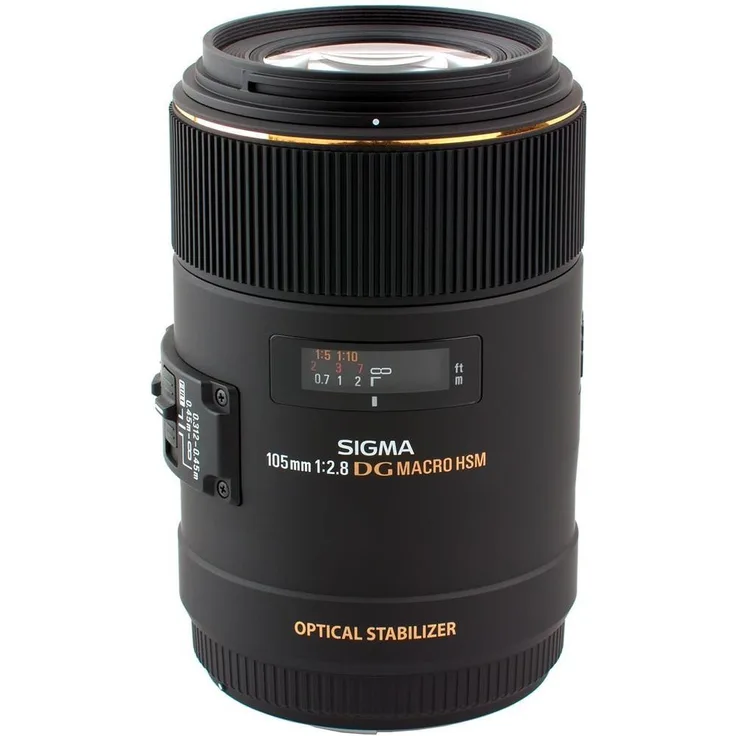 Sigma 105 mm F2,8 EX Makro DG OS HSM-Objektiv (62 mm Filtergewinde) für Nikon Objektivbajonett