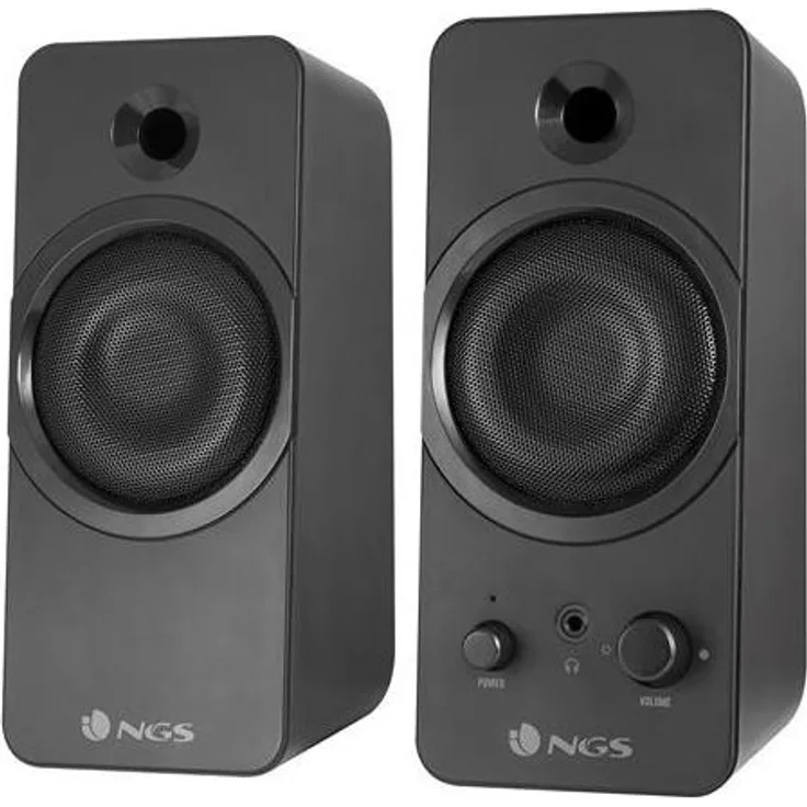 NGS gsx-200 20 W Schwarz Lautsprecher  Lautsprecher (schwarz, Flur, Tischplatte-Bücherregal, PC, Zentrum, verkabelt, 3,5 mm)