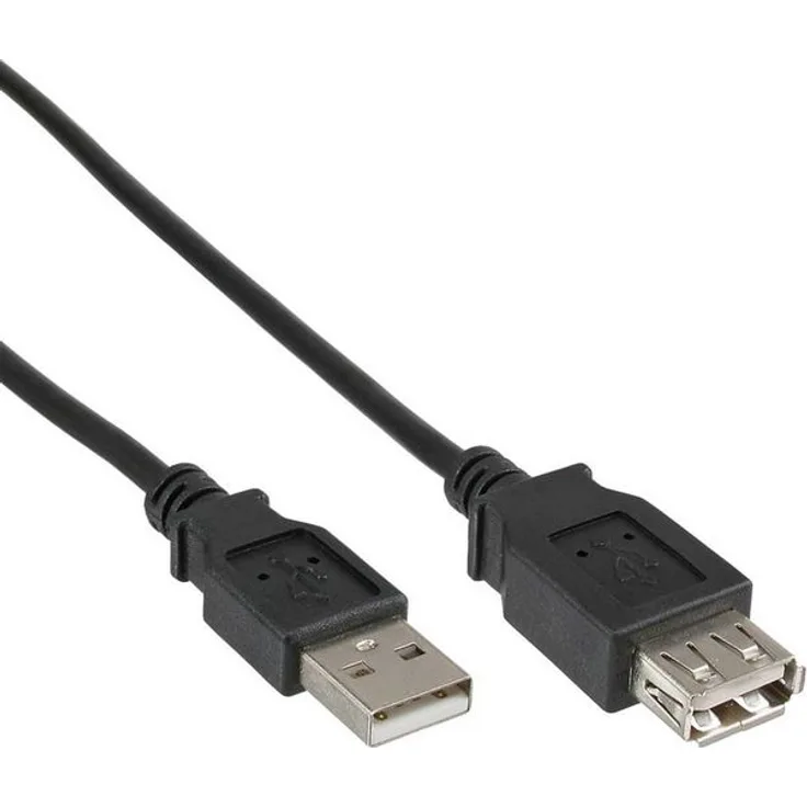 InLine USB 2.0 Verlängerung, St/Bu Typ A, schwarz, 5m (34605B)