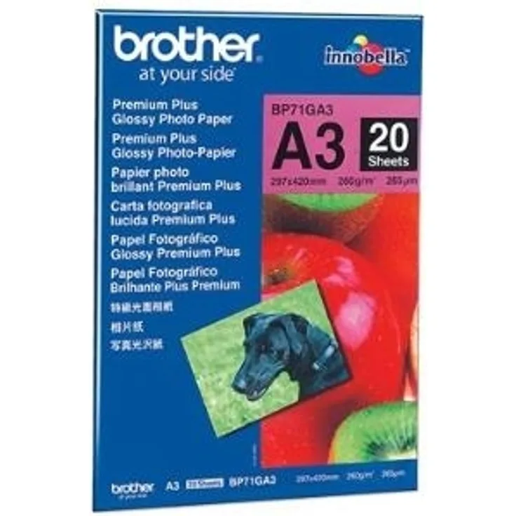 BROTHER Foto Brillante BP71GA A3 20 Blatt MFC5890CN MFC5895CW MFCJ5910DW DCP6690CW MFC6490CW MFCJ6510DW MFCJ6520DW MFCJ6710DW MFCJ6720DW MFC6890CDW MFCJ6910DW MFCJ6920DW MFCJ4410DW J4510DW