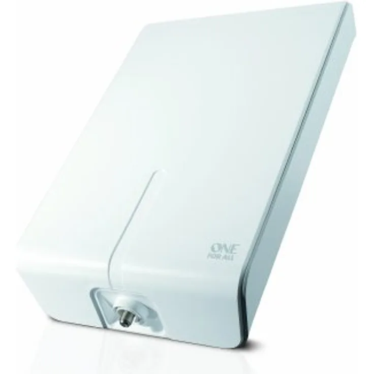 One For All DVB-T-DVB-T2 Outdoor-Außenantenne - 4K 1080P HD-HDTV Fernseher TV Antenne mit Verstärker - 0-50 km Reichweite - 10 meter Koaxialkabel - UHF-VHF - weiß - SV9455