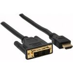 InLine HDMI-DVI Kabel, vergoldete Kontakte, HDMI Stecker auf DVI 18+1 Stecker, 15m