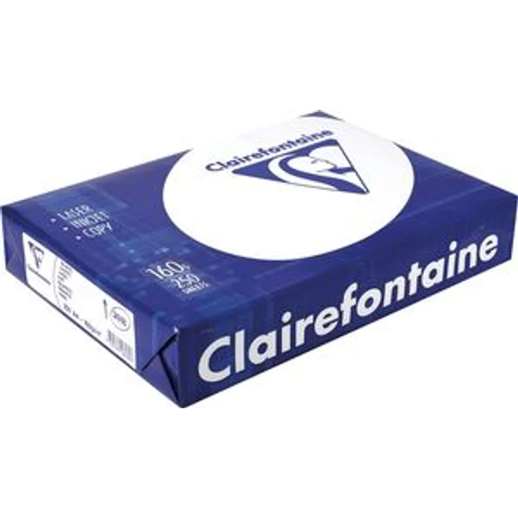 Clairefontaine 2618C Clairalfa blickdichte Druckerpapier (1 Ries mit 250 Blatt, DIN A4, 21 x 29,7 cm, 160 g, ideal für Flyer oder Broschüren) weiß