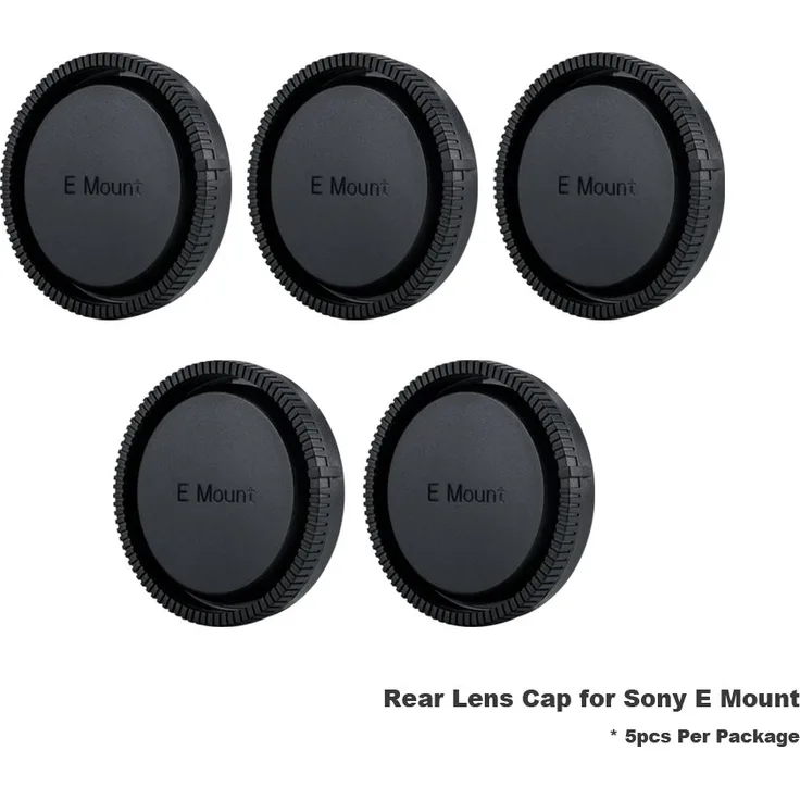 JJC Objektivdeckel (hinten) für SONY E Mount Objektiv [Siehe Beschreibung für mehr Kompatibilitätskameras] -- 5 Stück pro Paket