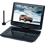 Reflexion DVD1017 Tragbarer 25,4 cm (10 Zoll) DVD-Player mit DVB-T2 HD Tuner, Fernbedienung, 12V Adapter, HDMI, USB, 230V Netzteil schwarz