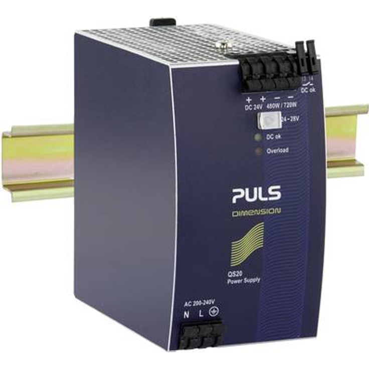 Puls DIMENSION QS20.244 Hutschienen-Schaltnetzteil, DIN-Netzgerät 24 V/DC/20 A 480 W (QS20.244)