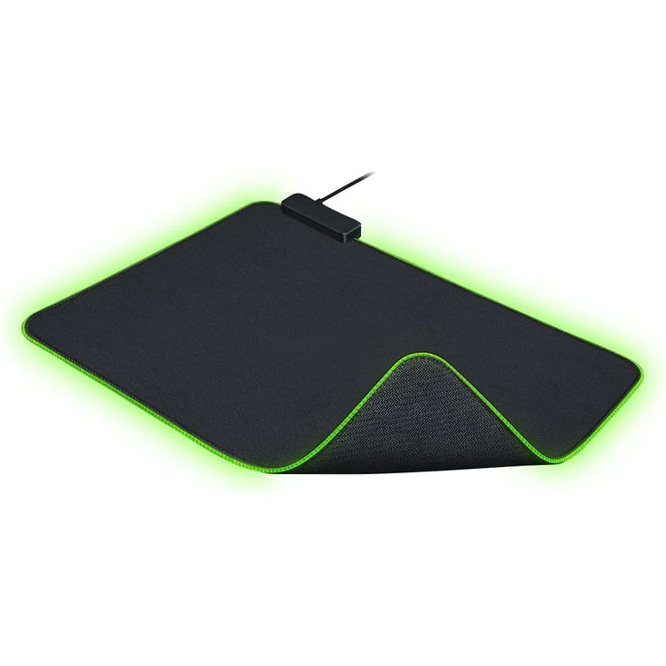 Razer Goliathus Chroma - Weiche Gaming Maus-Matte mit RGB Beleuchtung (Kabelhalterung, Stoff-Oberfläche, rutschfest, gesteppter Rand, optimiert für alle Mäuse) Schwarz – Bild 1