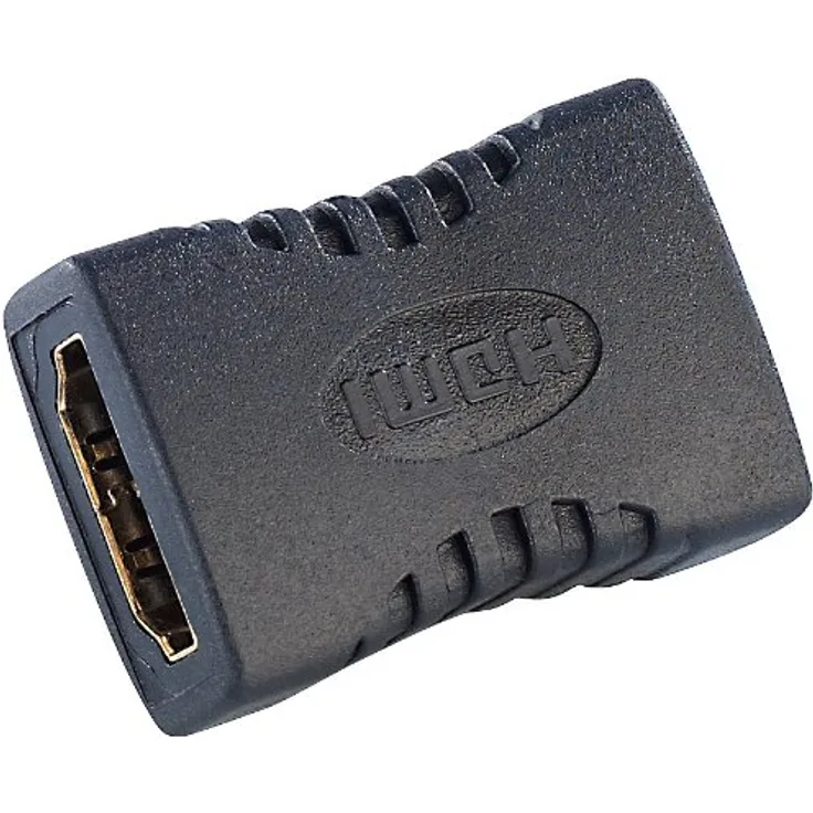 auvisio HDMI Adapter: Kupplung für HDMI-Kabel, 2x HDMI-Buchse, vergoldet (HDMI Adapter Buchse Buchse)