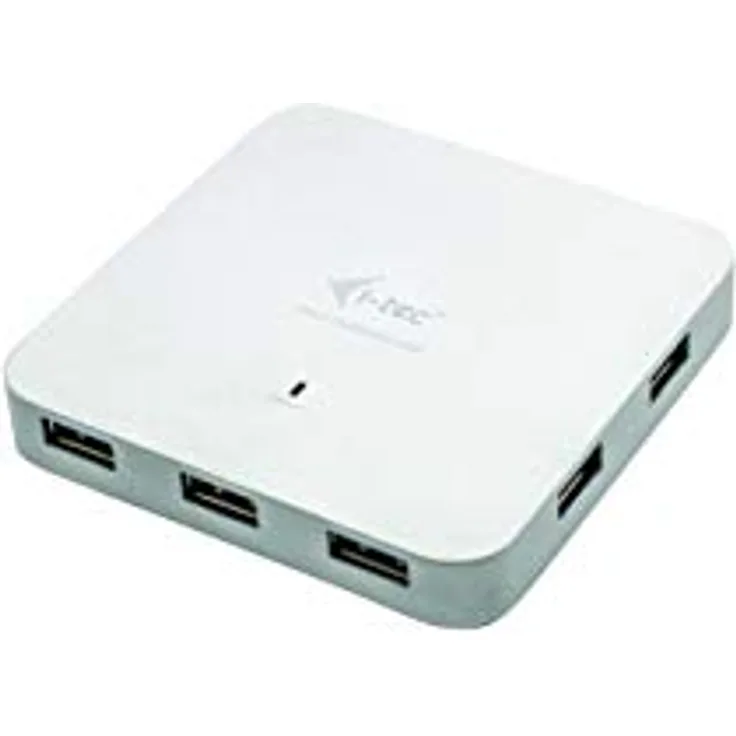 i-tec USB-C HUB 7X USB 3.0 mit Unterstützung für schnelles Aufladen (BC 1.2) und 1x USB-C mit Power Delivery-Daten