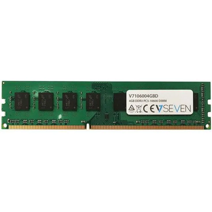V7 V7106004GBD Desktop DDR3 DIMM Arbeitsspeicher 4GB (1333MHZ, CL9, PC3-10600, 240pin, 1.5 Volt)