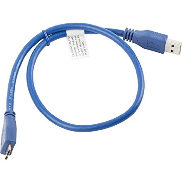 lanberg CA-US3M-10CC-0005-B USB 3.0 A-Stecker auf USB Micro-B Stecker Kabel, 50 cm blau