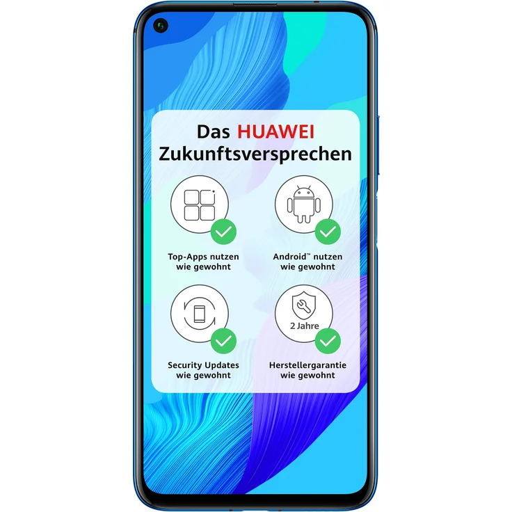 Huawei Nova 5T Smartphone 15,9cm (6,26 Zoll) LTPS-Display, 128GB interner Speicher, 6GB RAM, Dual-SIM, Android, Crush Blue – Bild 2