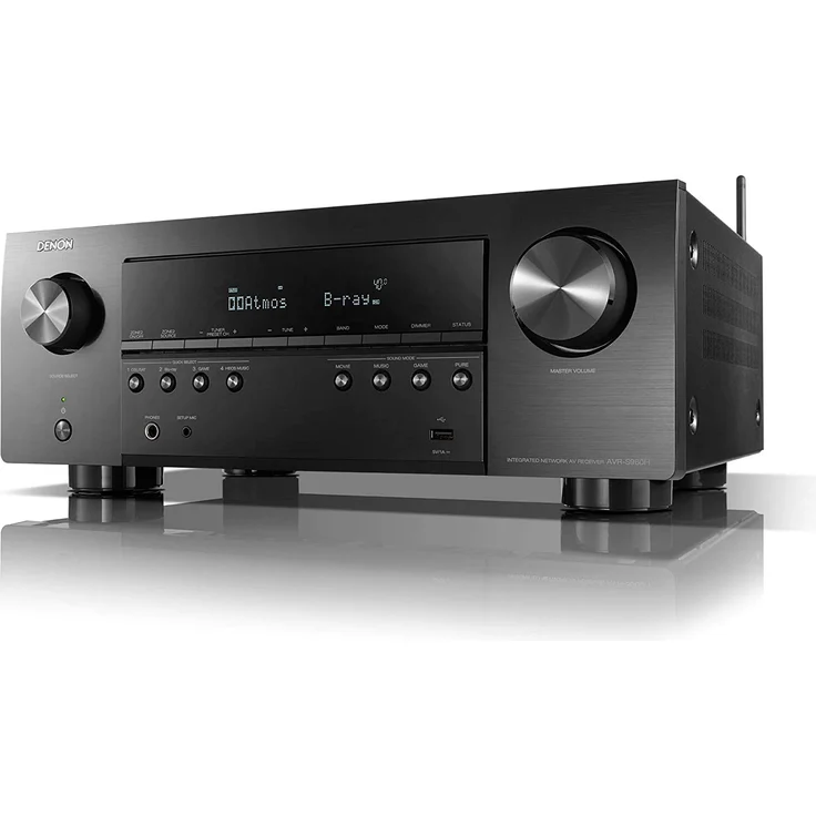 Denon AVR-S960H 7.2 AV-Receiver mit Bluetooth, WLAN, Internetradio, FM (UKW), AM (MW), schwarz – Bild 2